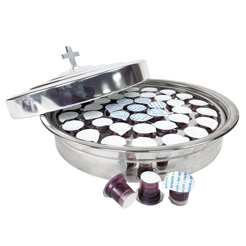 TrueVine Prefilled Communion Cups & Wafers Set - 1500 Count Gluten-Free Bread & Grape Juice - Leakproof Packaging for First Communion, Church Services & Religious Events