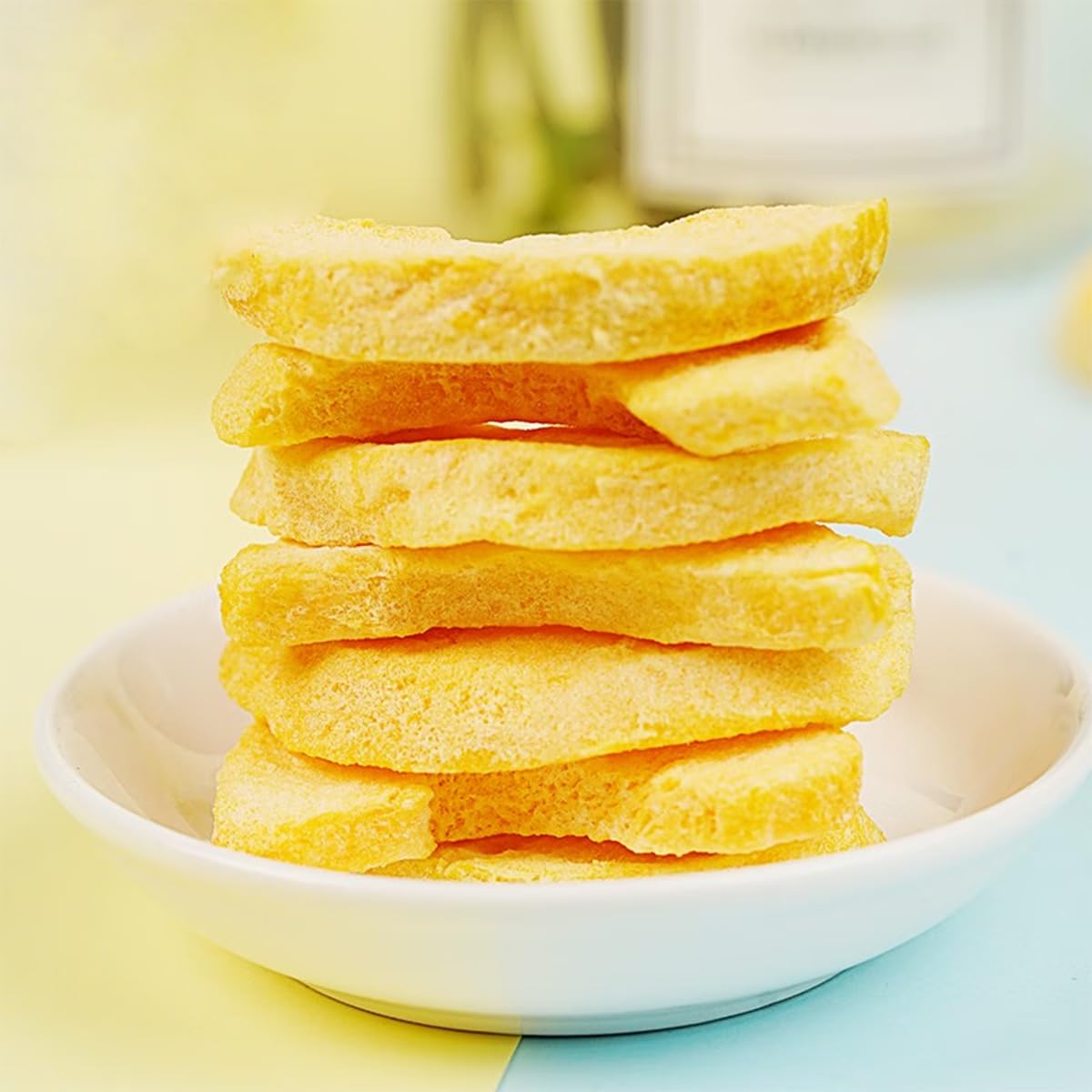 Crispy Dried Sliced Yellow Peaches 8.11oz (230g) - Healthy Natural Fruit Snacks for Kids, Hiking, Office & Vegan Diet