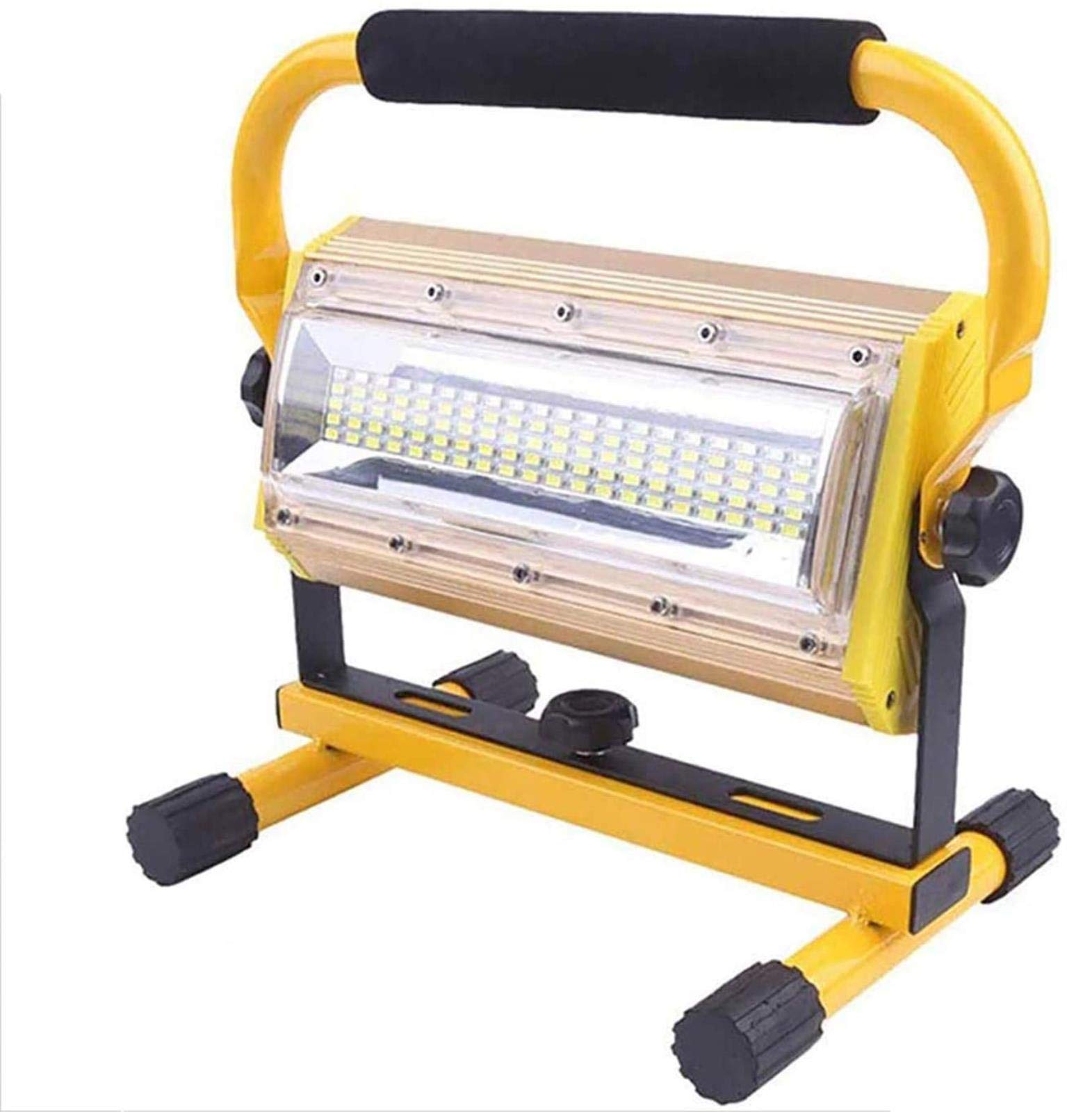 100W Rechargeable LED Work Light, Wireless Battery-Powered Flood Light, Portable Spotlight with IP65 Waterproof Rating, Energy Class A - Perfect for Construction Sites, Camping, Emergency Lighting, and Outdoor Activities