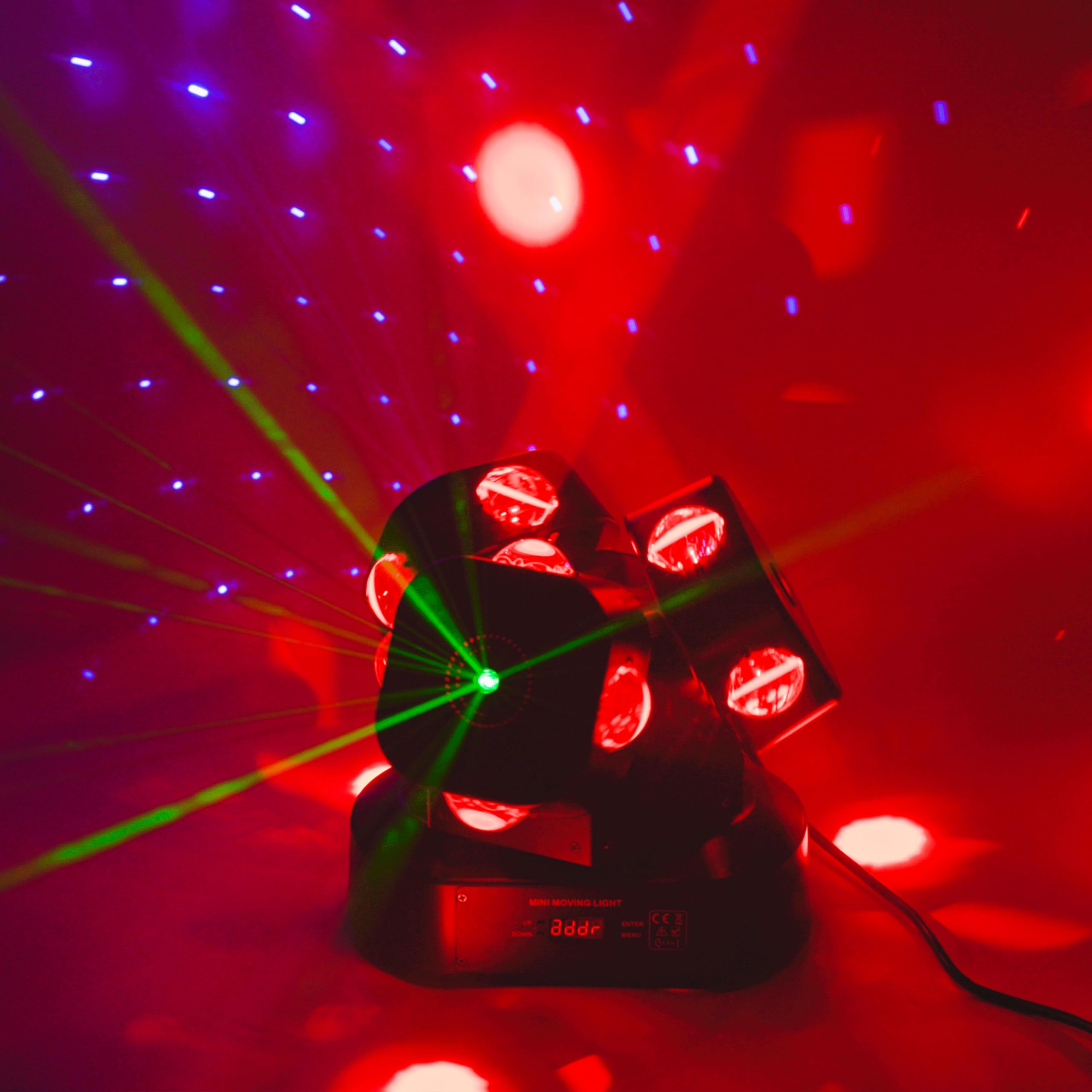 DMX 512 Moving Head DJ Light - 12LED RGBW Strobe Beam Light with Sound Activation | Stage Lighting for DJ Parties, KTV, Disco, Wedding & Concert Events | Perfect for Nightclubs, Festivals and Professional Stage Shows