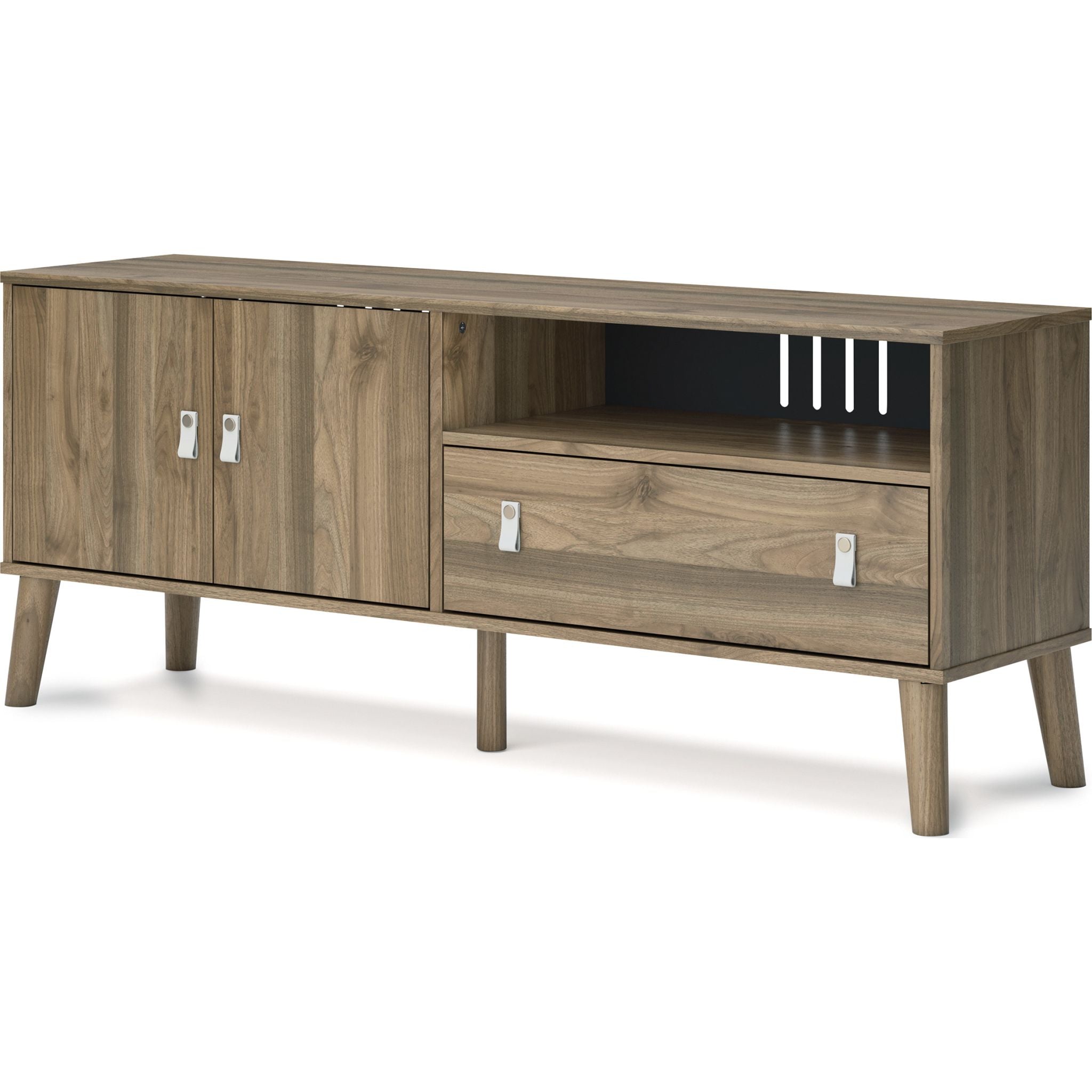 Aprilyn TV Stand in Honey Finish - Modern Entertainment Center for Living Room, Bedroom & Home Theater