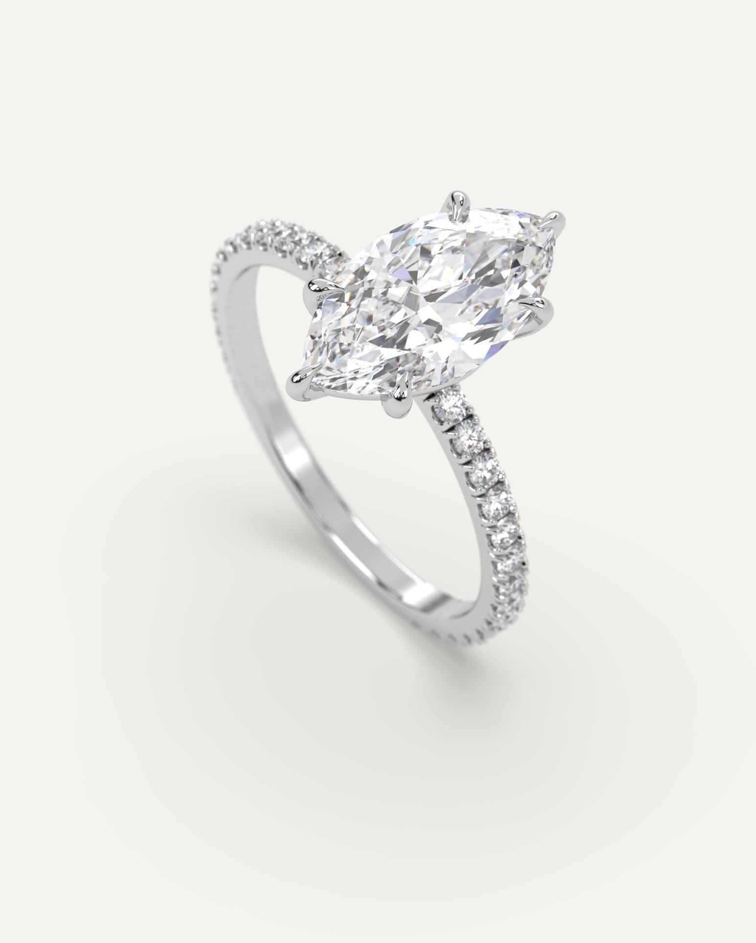 2 Carat Marquise Cut Diamond Ring - 14K White Gold Engagement Ring for Women, Perfect for Proposals, Anniversaries & Special Occasions