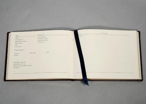 Premium Genuine Leather Ship's Log Journal - Classic Blue Nautical Notebook for Sailing, Travel & Adventure - Perfect Captain's Logbook & Writing Diary for Boating Enthusiasts