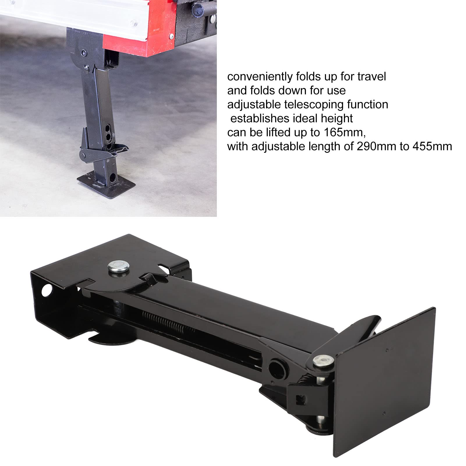 Heavy Duty Trailer Stabilizer Jacks - 650lbs Support, 1000lbs Capacity, Adjustable Swing Down Outriggers for Vehicle Support | Perfect for RV, Camper, Trailer Stabilization & Leveling