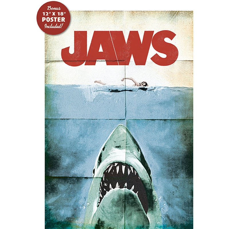 Jaws Hardcover Notebook - Lined Writing Journal for Men & Women - Perfect for Office, School, and Travel - Premium Leather Cover & 120 Pages - Shark Themed Gift Idea