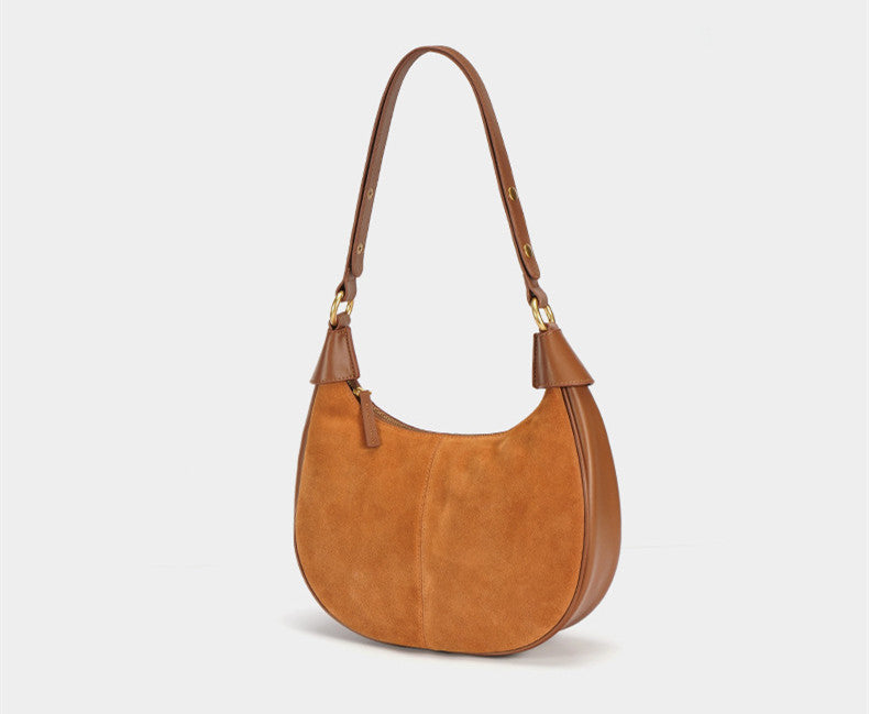 Stylish Semi-Circle Soft Leather Tote Bag for Women - Lightweight & Durable Handbag for Work, Travel & Everyday Use