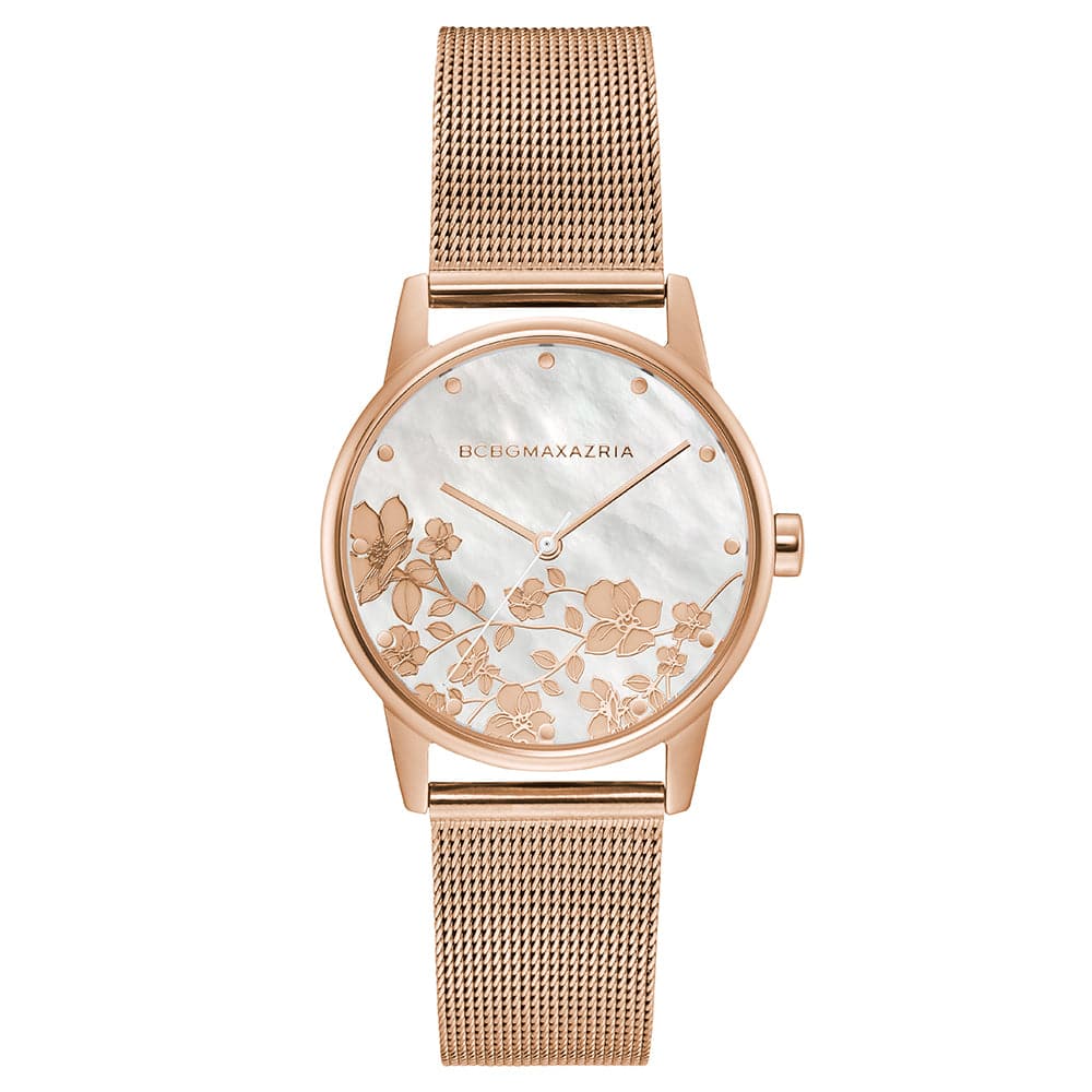 BCBGMAXAZRIA Women's Quartz Rose Gold Stainless Steel Watch BG50827002 - Elegant Timepiece for Office, Party & Special Occasions