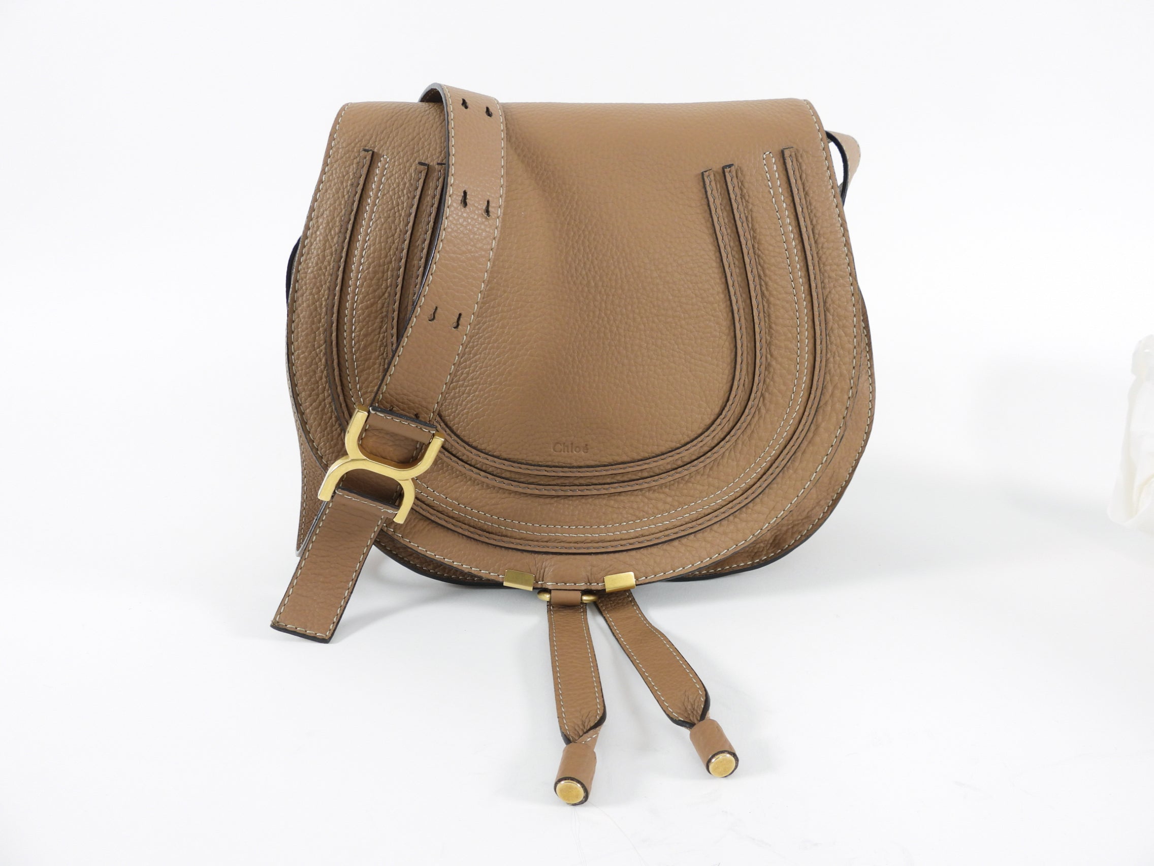 Chloe Marcie Crossbody Bag in Nut Brown - Stylish Leather Shoulder Bag for Women, Perfect for Daily Use, Travel & Shopping