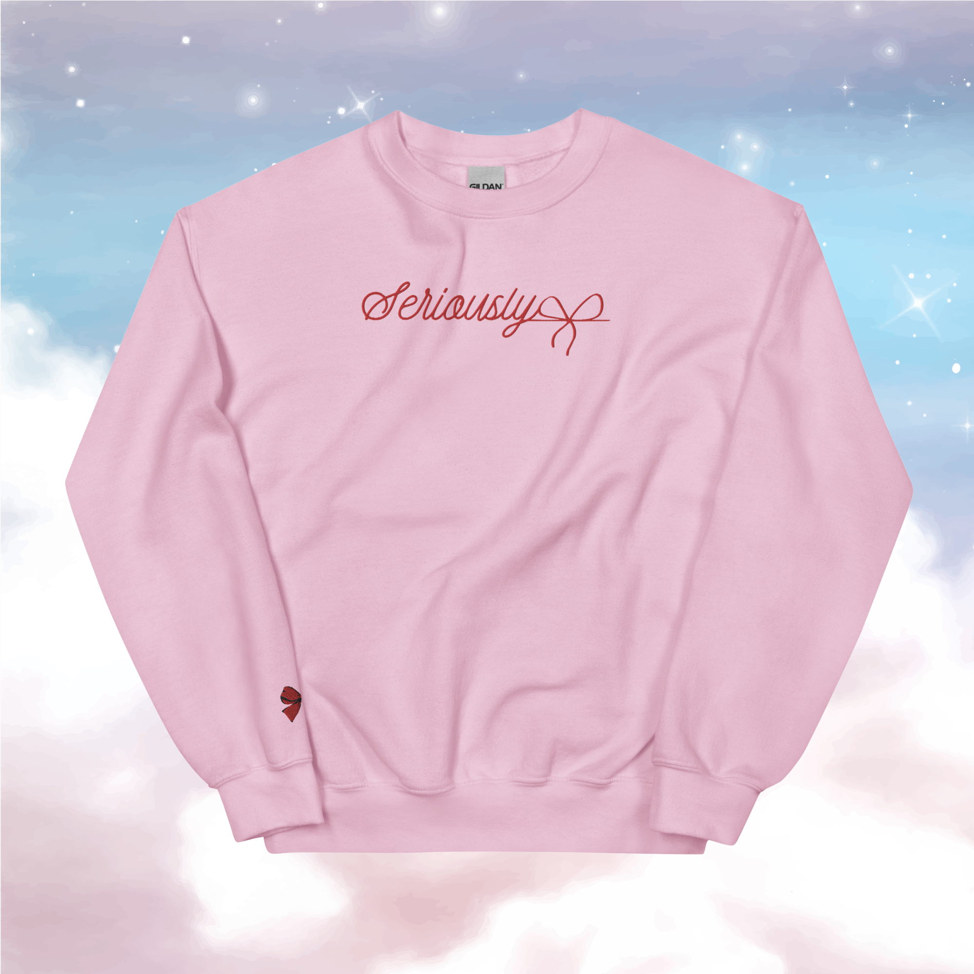 Seriously Embroidered Crewneck Sweatshirt - Soft Cotton Unisex Pullover for Men & Women | Perfect for Casual Wear, Street Style & Lounge Comfort