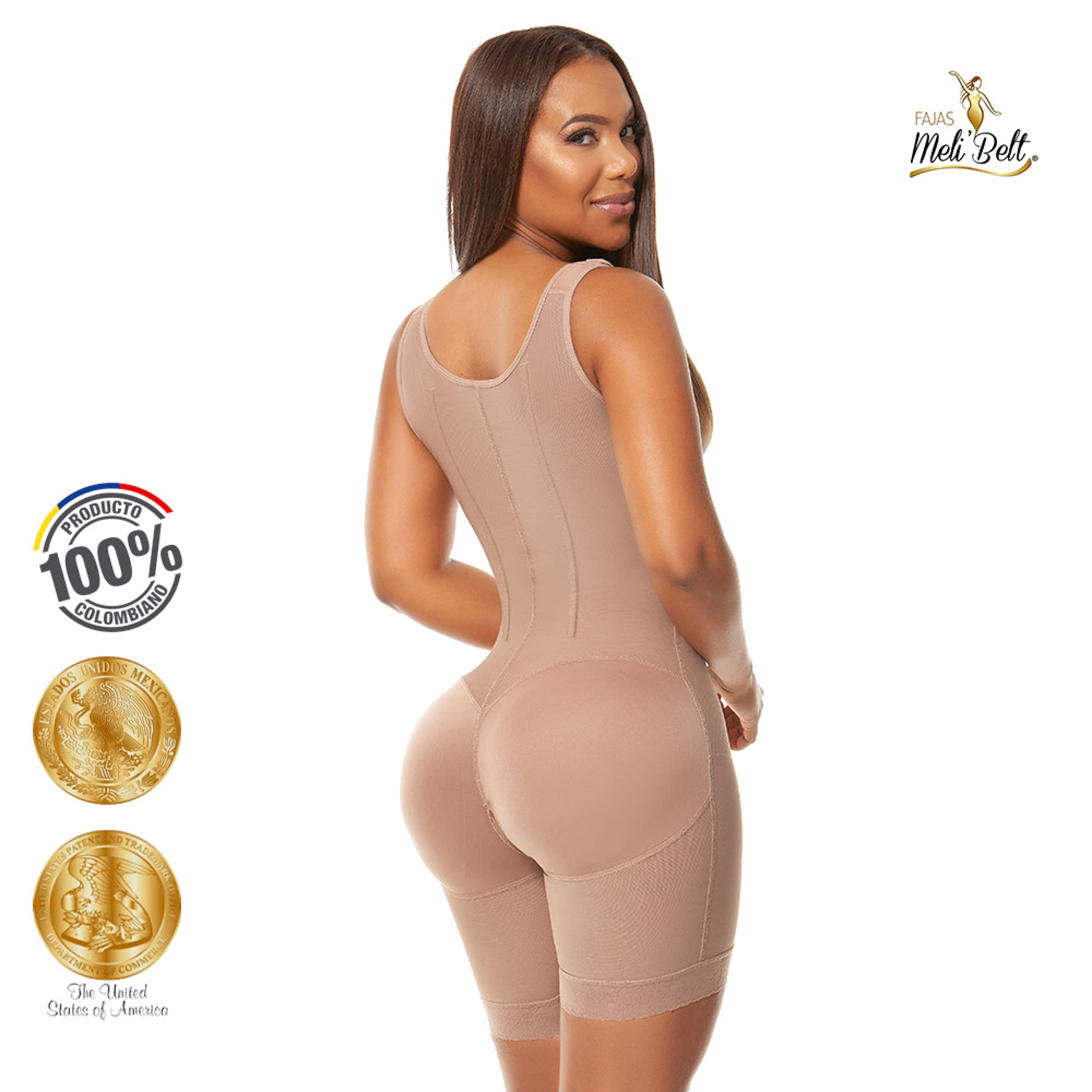 Melibelt 2033 Colombian Shapewear for Women - 7 Steel Boned Fajas Moldeadoras - Tummy Control Body Shaper - Perfect for Postpartum, Weight Loss & Special Occasions