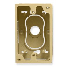 1-Gang Ivory Junction Box - Weatherproof Electrical Enclosure for Indoor/Outdoor Wiring, DIY Projects & Home Improvement