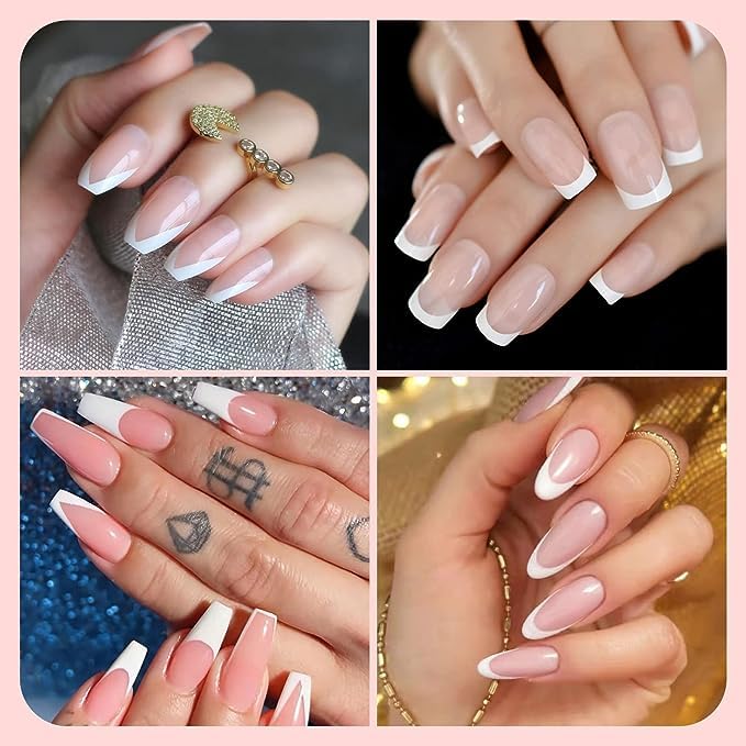 French Tip Nail Stamp Kit - Professional Nail Art Stamper with Silicone Stamps, Scrapers & Replaceable Heads | DIY Manicure Tools for Salon & Home Use | Perfect for French Nails, Acrylics & Gel Polish Designs