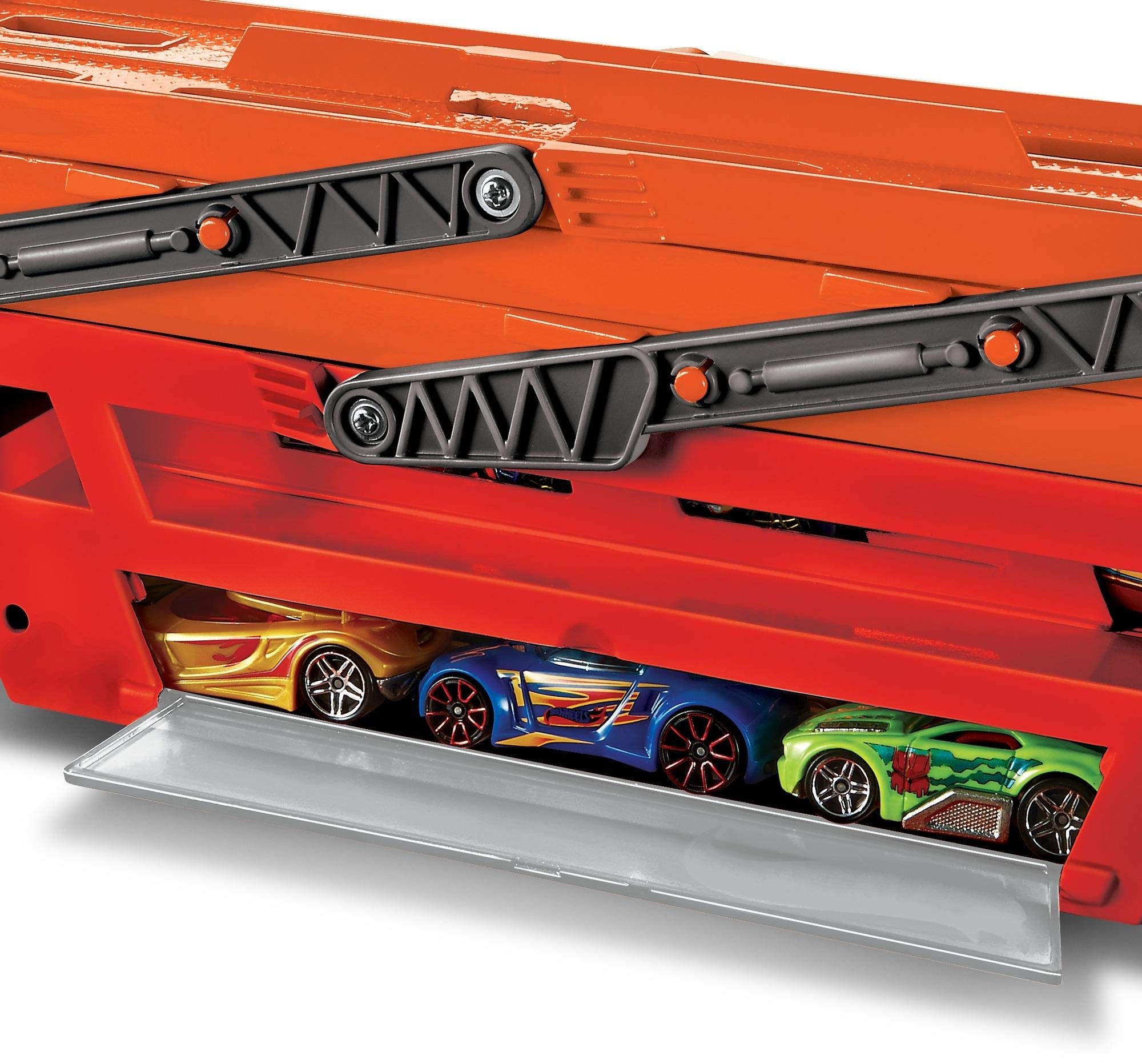 Hot Wheels Mega Hauler Toy Car Track Set - 6 Expandable Levels with Storage for 50+ 1:64 Scale Vehicles | Connects to Other Hot Wheels Sets | Perfect for Kids' Racing Adventures & Collectible Display