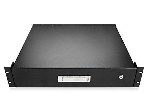 iStarUSA WA-DWR2UB 2U Sliding Drawer with Key Lock - Secure Brown Storage Box for Server Racks & Network Equipment | Ideal for Data Centers, IT Closets & Office Organization