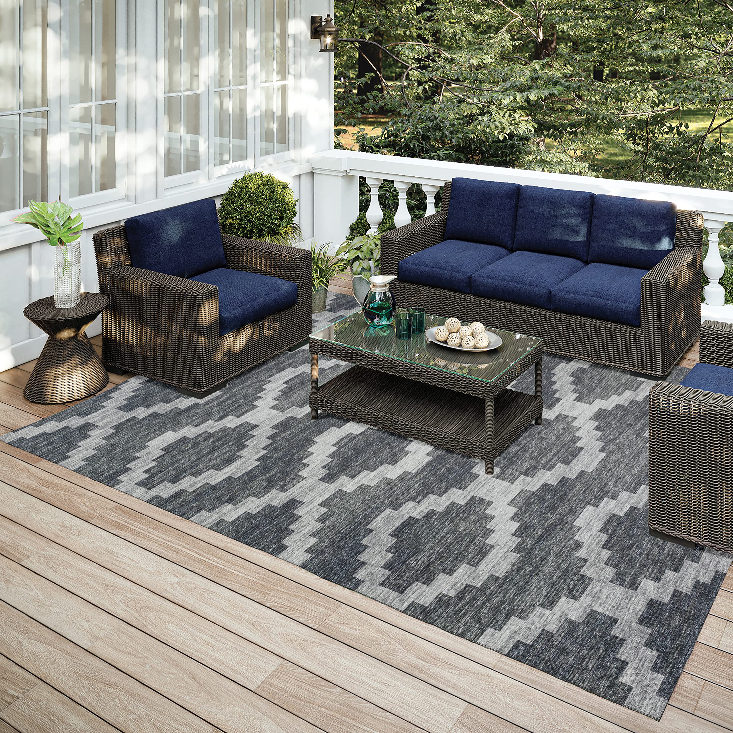 Addison Rugs Yuma AYU39 Gray 8' x 10' Area Rug – Soft Modern Indoor Carpet for Living Room, Bedroom & Office Decor