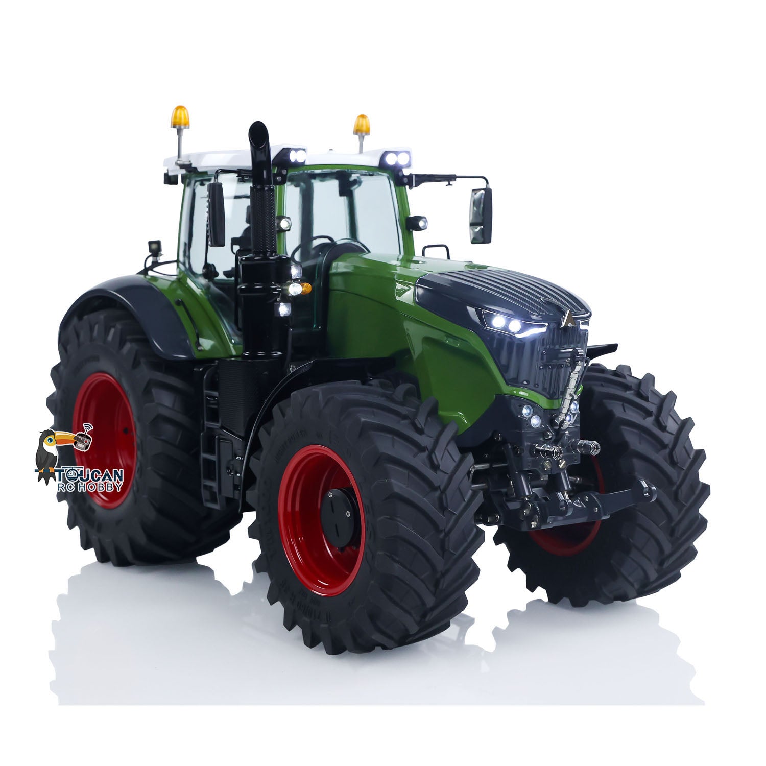 LESU AOUE 1050 1/14 Scale 4x4 Metal Hydraulic RC Tractor - 4WD Remote Control Truck with Realistic Smoke, Lights & Sounds - Electric Toy Car for Kids & Adults - Perfect for Farm Play, Off-Road Racing & Collectors