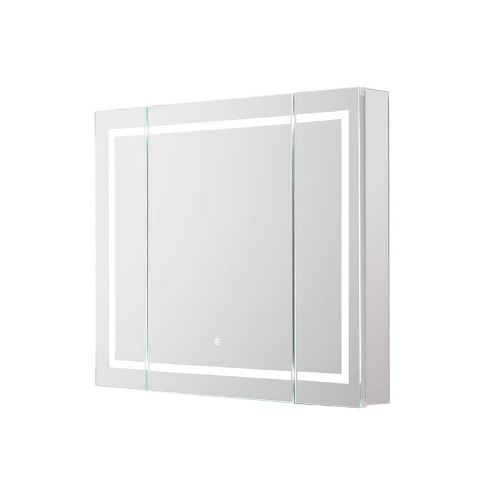 Aquadom Royale Plus 40x30 Inch LED Lighted Bathroom Medicine Cabinet - Modern Mirror Storage with Adjustable Shelves for Bathroom, Bedroom & Vanity Organization