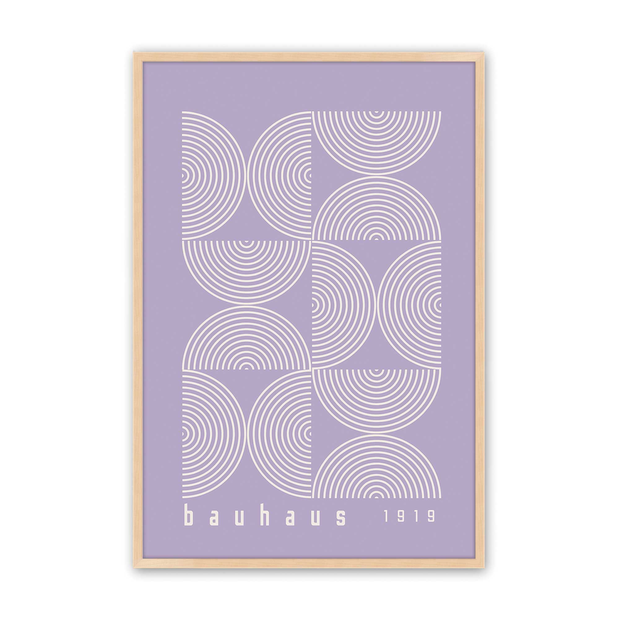 Bauhaus Flow and Composition in Purple II - Set of 2 Modern Art Prints for Home & Office Decor | Abstract Wall Art for Living Room, Bedroom or Workspace