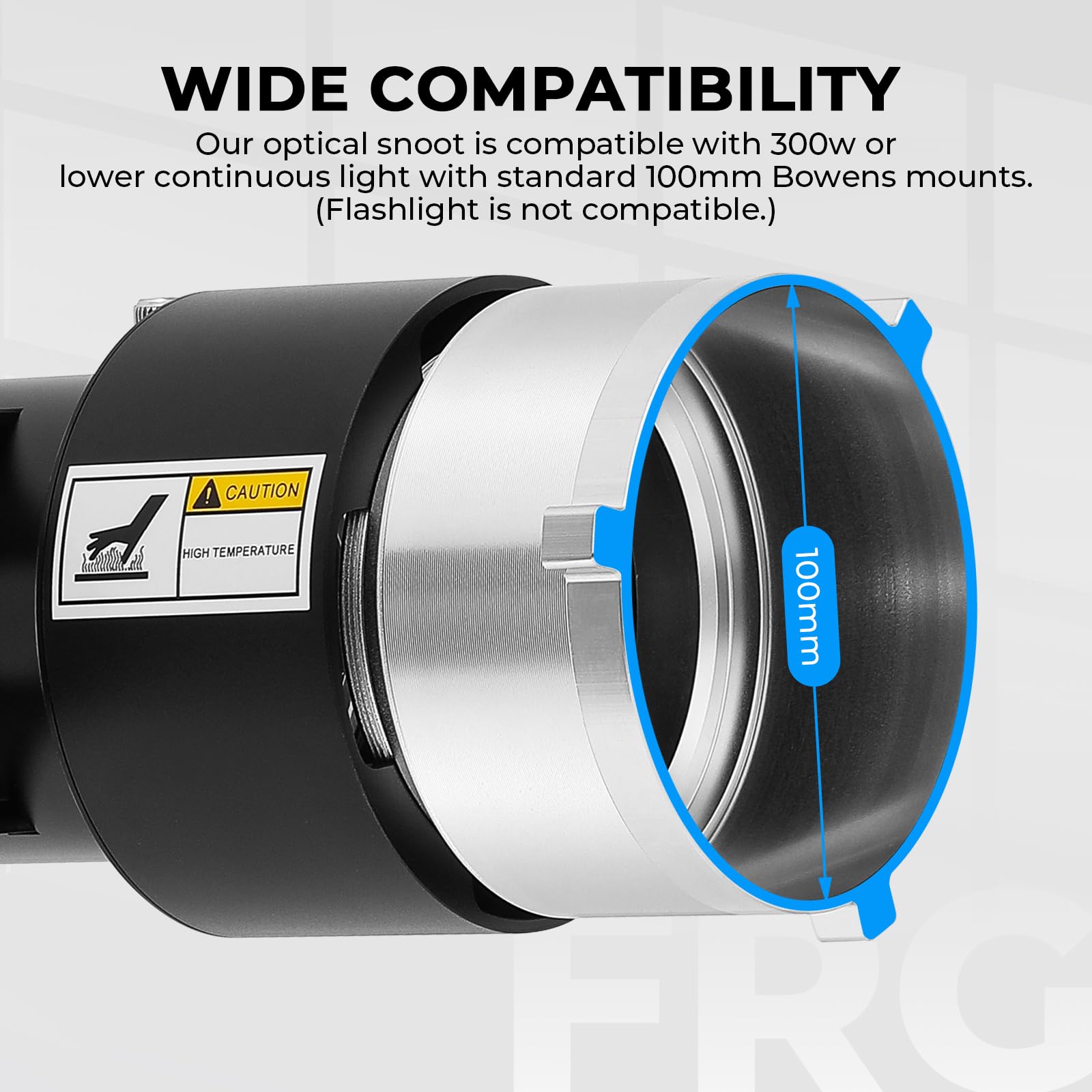 Bowens Mount Optical Snoot Conical Spotlight Attachment Kit with 19° Projection Lens - Professional Studio Lighting for Photography, Videography & Artist Modeling | Perfect for Portrait, Product & Fashion Shoots