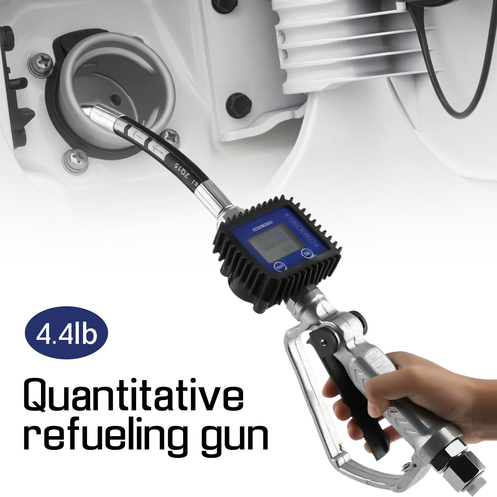 Heavy Duty Air Operated Oil Transfer Pump - Digital Petrol & Motor Oil Dispenser with Control Valve & Meter Nozzle (US Stock) - Ideal for Automotive, Industrial & Marine Fluid Transfer