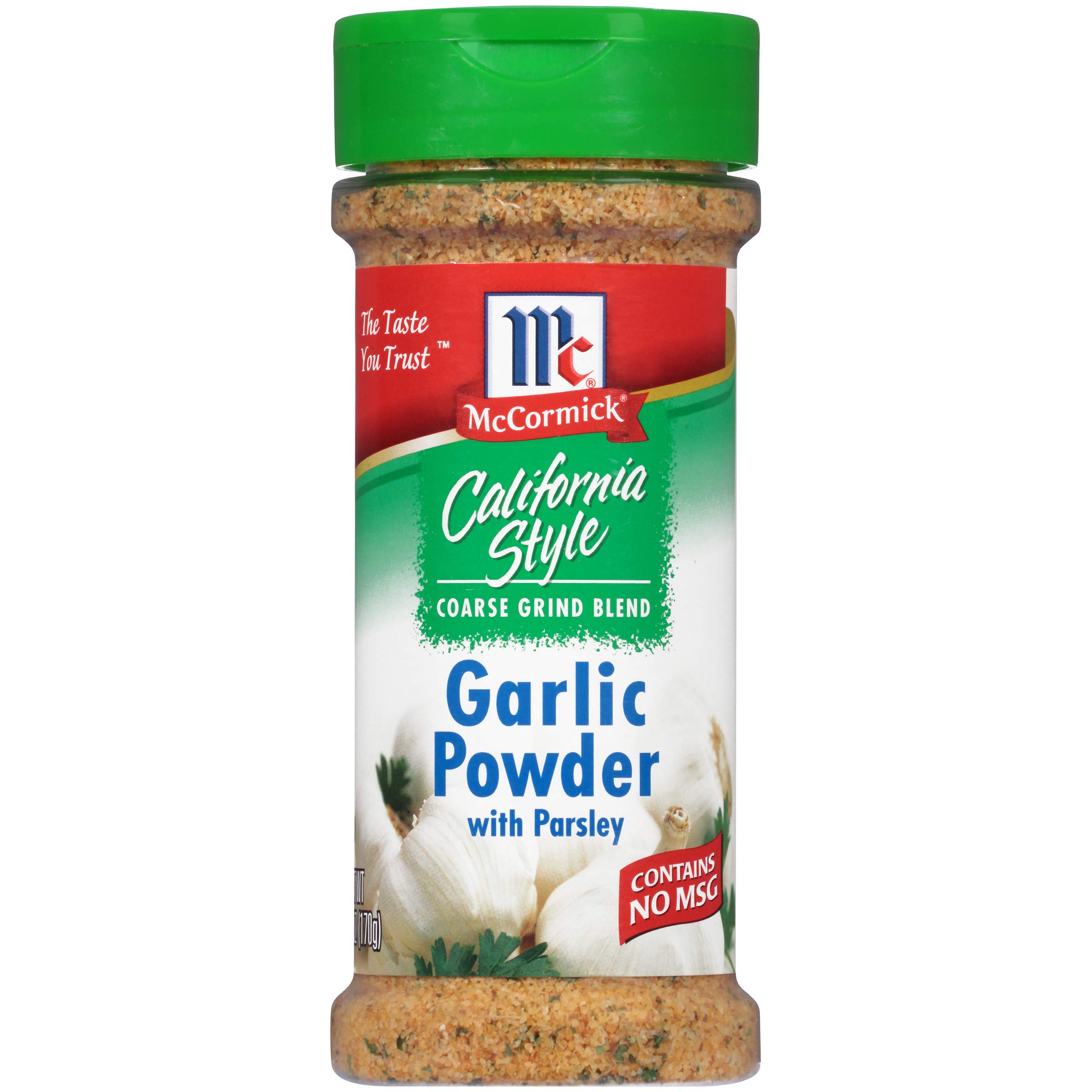 McCormick California Style Garlic Powder with Parsley Coarse Grind Blend - 6 oz (Pack of 12) | Premium Seasoning for Grilling, Roasting & Homemade Spice Mixes | Perfect for Italian Dishes, Garlic Bread & Meat Rubs