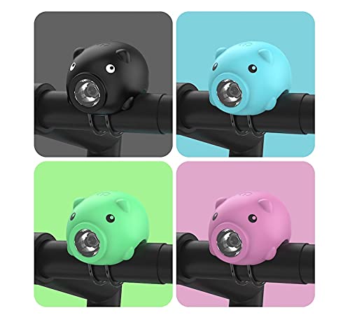 USB Rechargeable Bike Light Set with Horn - 120dB Speaker, 3 Light Modes & 5 Sound Options for Road & Mountain Bikes | Perfect for Night Cycling Safety for Adults & Kids | Commuting, Trail Riding & Urban Exploration