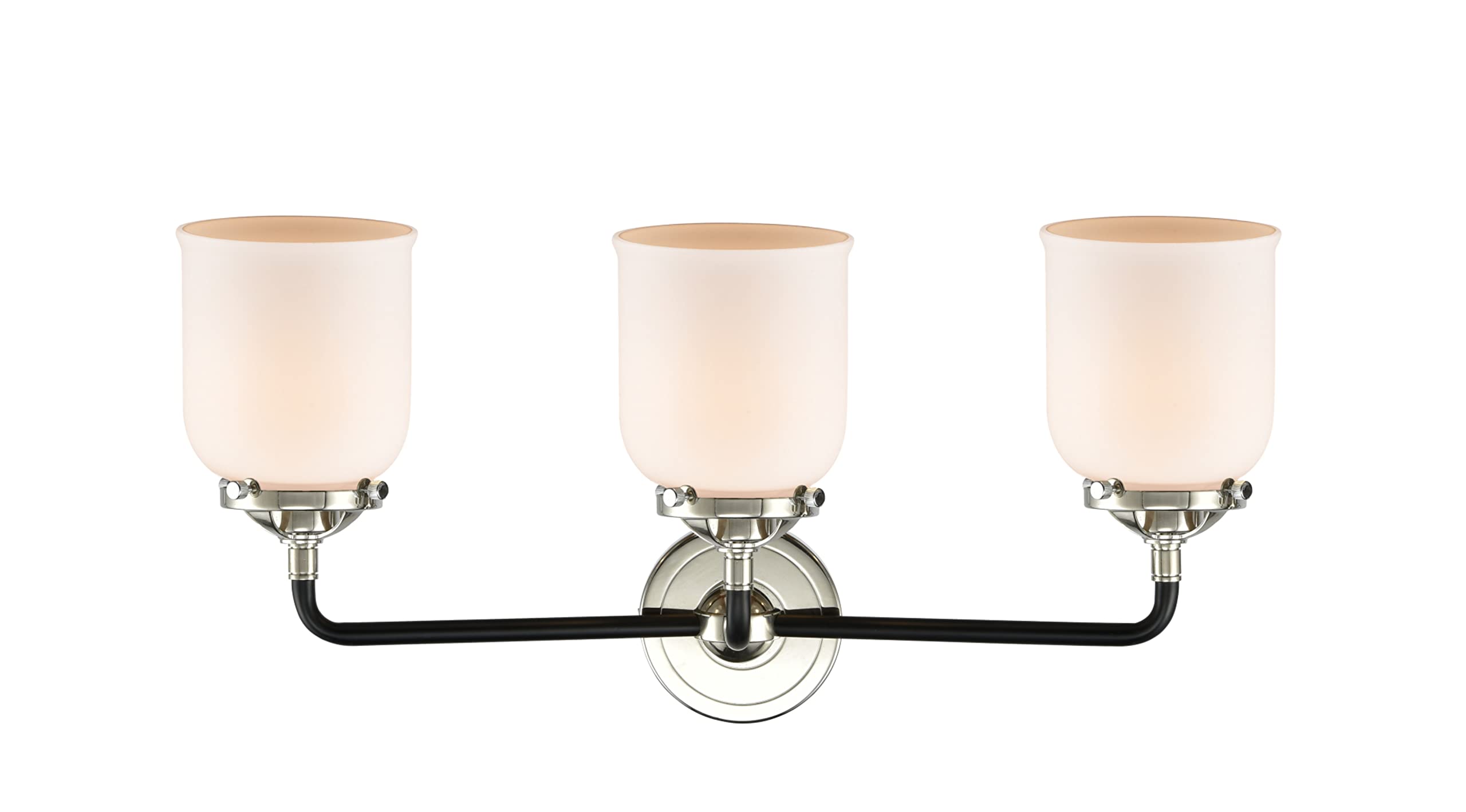 Innovations Lighting 284-3W-SN-G54 Small Bell 2-Light Bathroom Vanity Fixture, 23
