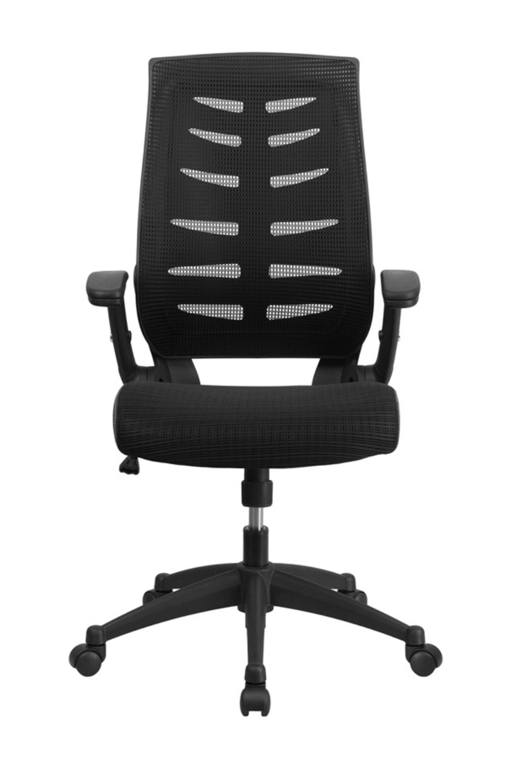 Premium Ergonomic High Back Office Chair - Black Mesh Executive Swivel Chair with Adjustable Height & Flip-Up Arms for Home & Business Use | Comfortable Computer Desk Chair for Long Work Hours
