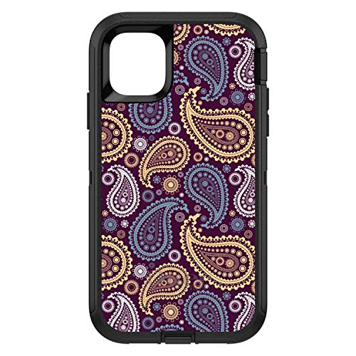 Purple Yellow Blue Paisley On Black Case