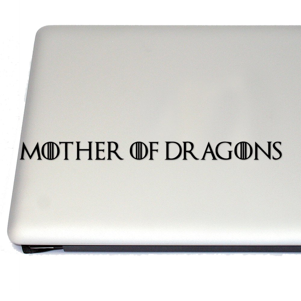 Mother of Dragons Fantasy Vinyl Decal - Game of Thrones Cosplay & Fan Gear - Black Sticker for Laptops, Cars, Windows & DIY Projects
