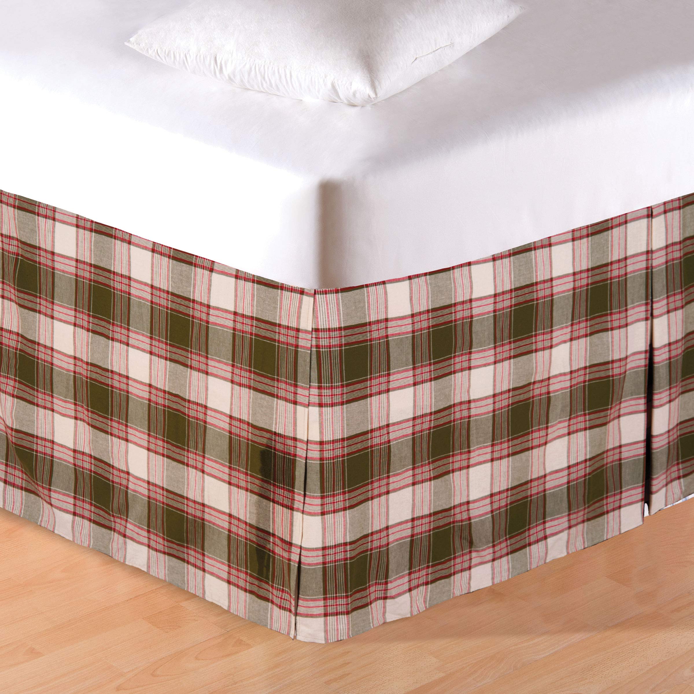 C&F Home Chickadee Plaid King Size Bed Skirt - Soft & Stylish Dust Ruffle for King Beds - Perfect for Master Bedrooms & Guest Rooms