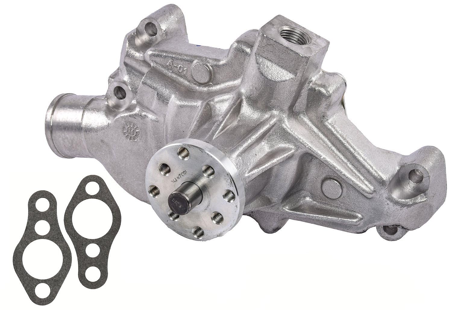 JEGS 51060 Premium Aluminum Water Pump for 1955-1972 Small Block Chevy (Short Water Pump) - High Performance Cooling Upgrade for Classic Chevy Engines - Perfect for Hot Rods, Restorations & Racing Applications