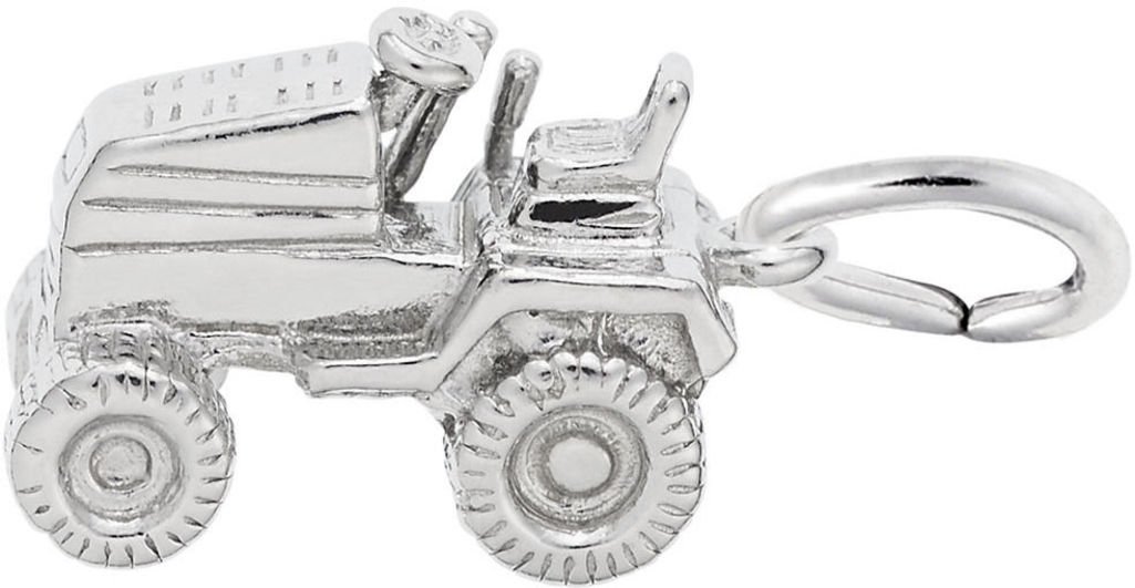 Sterling Silver Rembrandt Riding Mower Charm for Jewelry Making