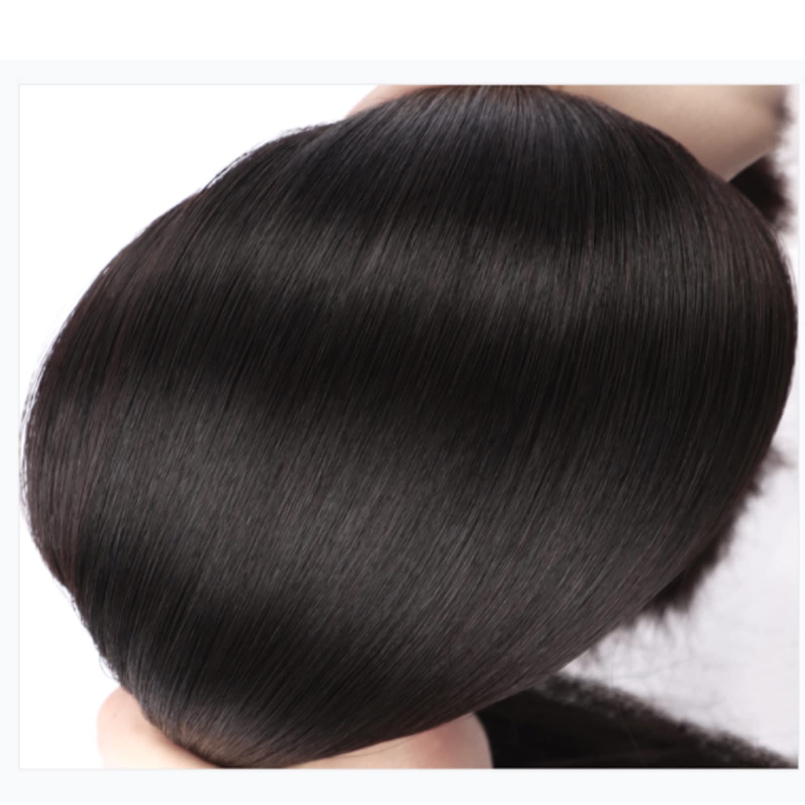 VIORED Women's Real Hair Topper Wig - Fluffy Bangs Hair Piece for Thinning Hair & White Hair Coverage, 20cm Short Hair Topper (Color: G-20CM) - Perfect for Daily Wear, Cosplay & Hair Volume Enhancement
