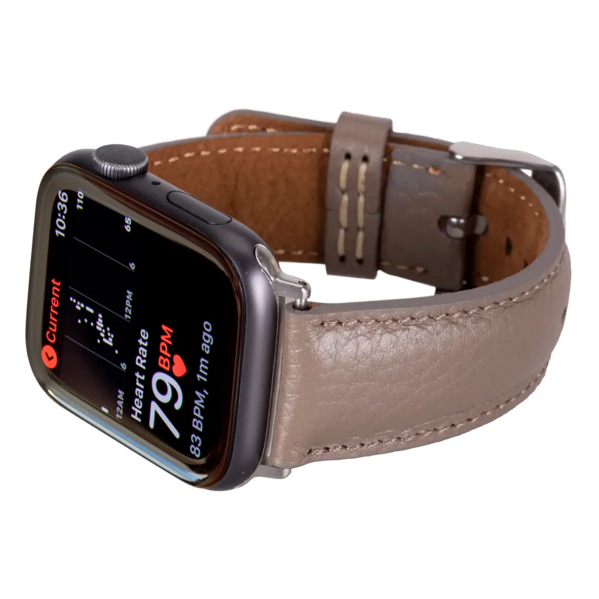 Premium Genuine Mink Leather Apple Watch Band - Soft Luxury Strap for Apple Watch Series 9/8/7/6/SE/5/4/3 - Perfect for Business, Formal Events & Everyday Wear