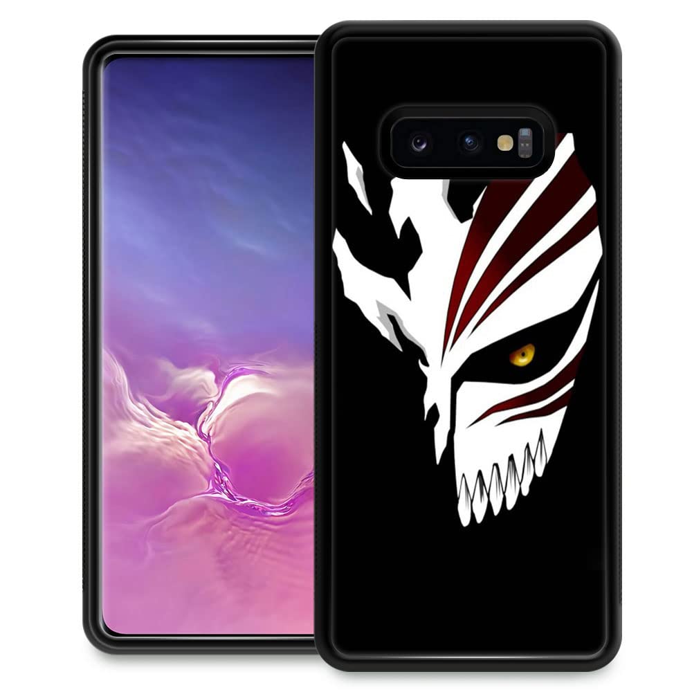 Samsung Galaxy S10E Case with Tempered Glass Back & Soft Silicone TPU - Shockproof Protective Cover for 5.8-inch Galaxy S10E | Skull Design | Perfect for Daily Use, Travel & Outdoor Activities