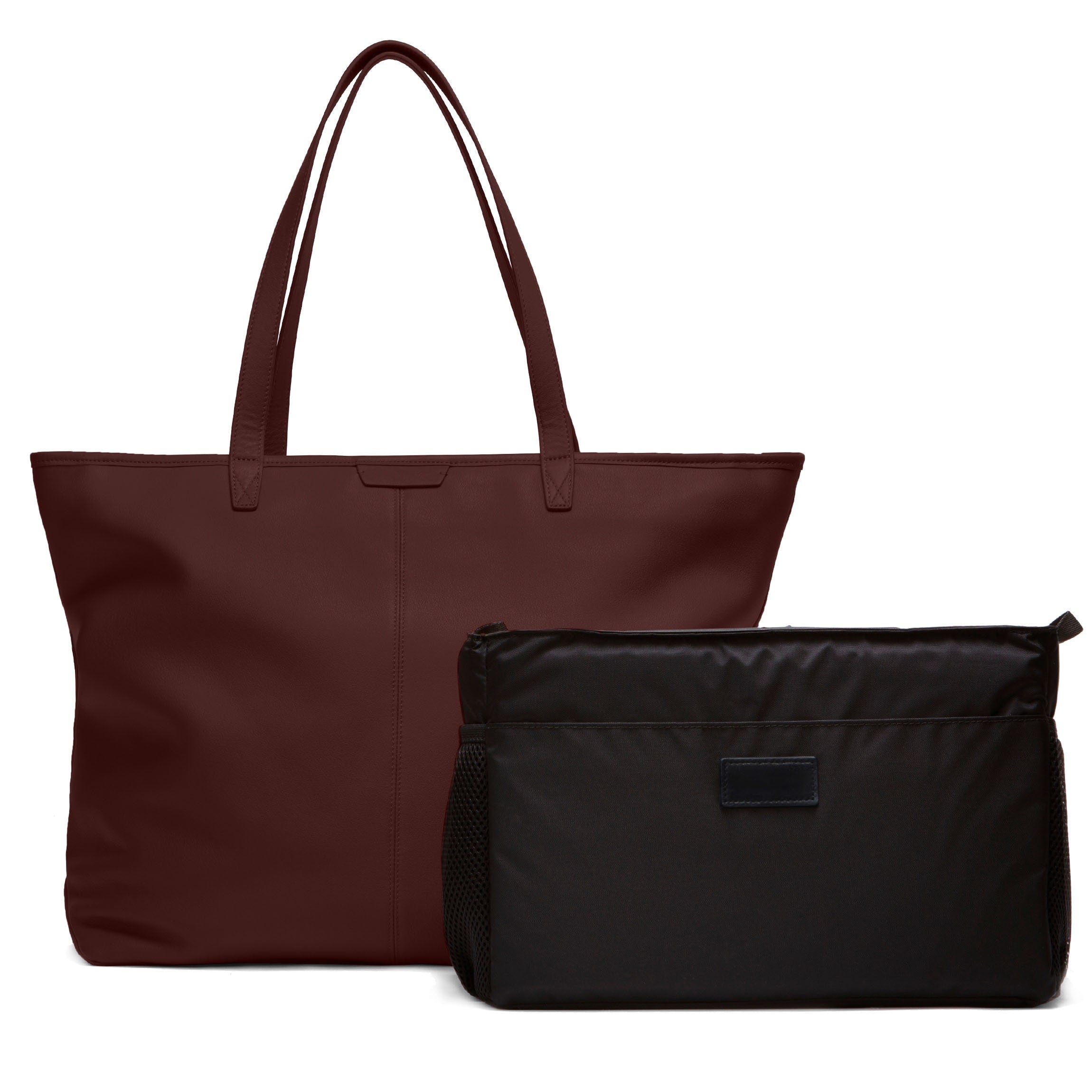 Premium Zippered Downtown Diaper Bag for Women & Men - Stylish Bordeaux Diaper Backpack with Multiple Pockets - Perfect for Travel, Shopping & Baby Essentials Organization