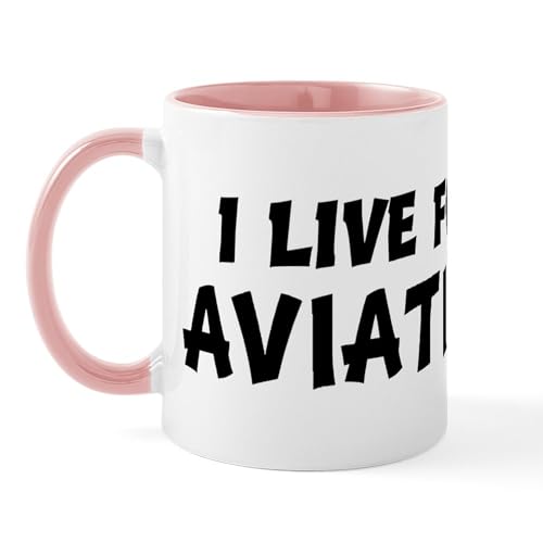 White/Pink Inside - Live For AVIATION Mug