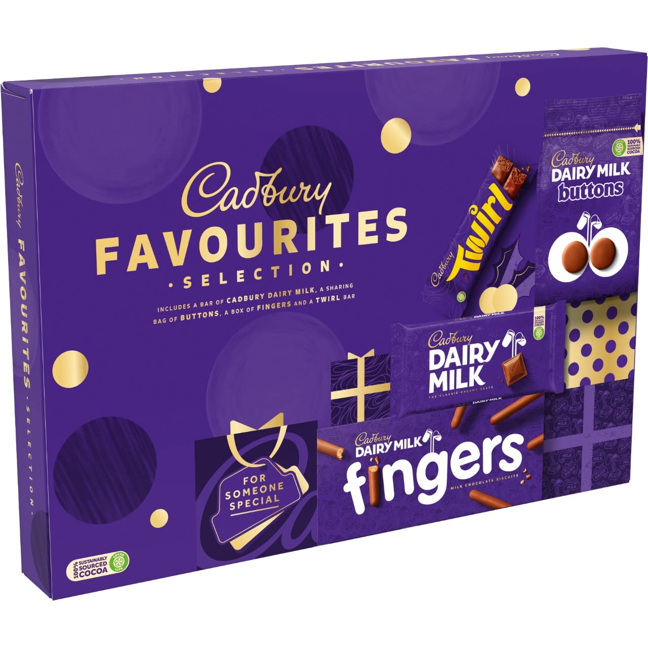 Cadbury Dairy Milk Favorites Christmas Selection Box 370g - Perfect for Holiday Gifts, Party Treats & Family Sharing