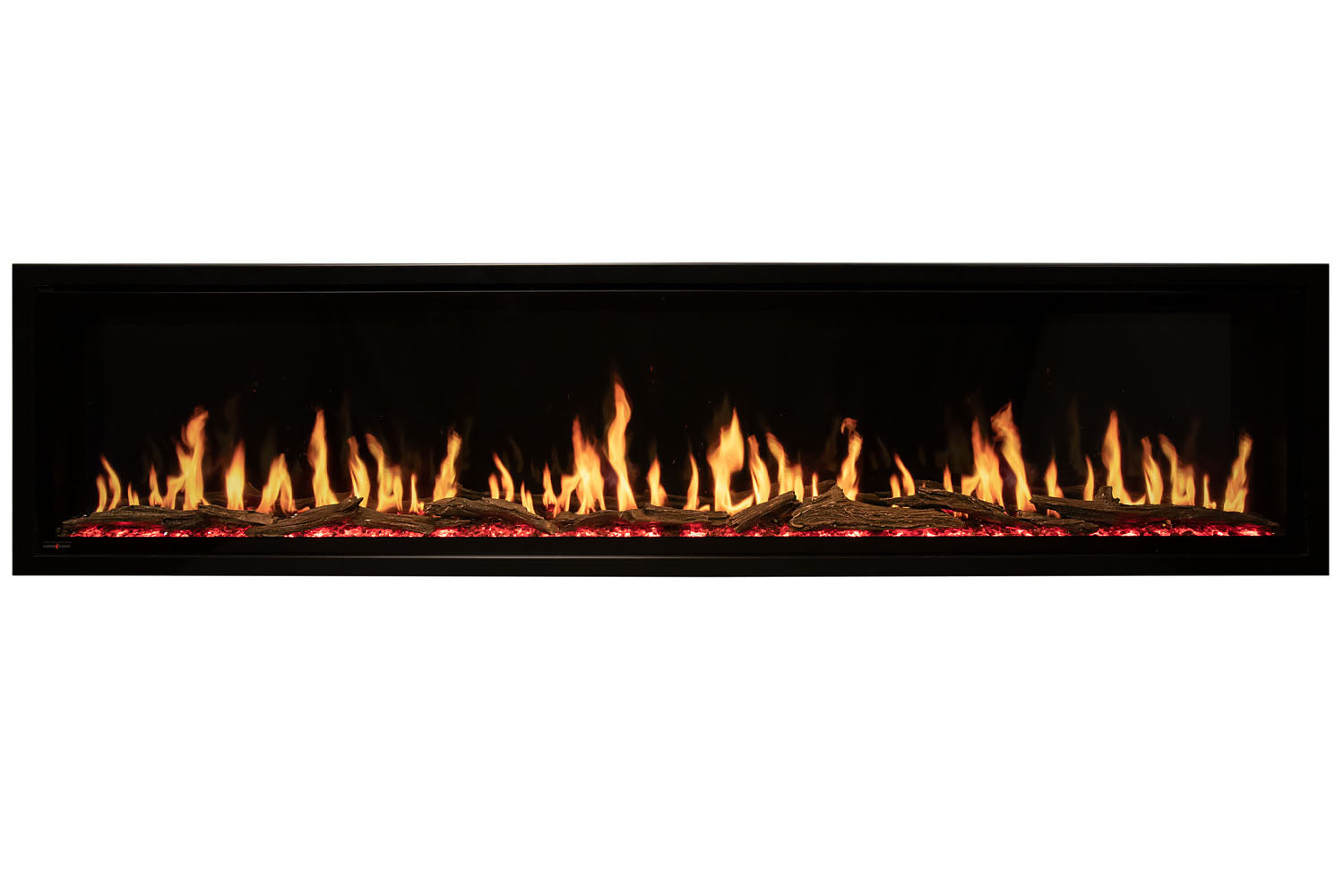 Modern Flames Orion Slim 100 Heliovision Virtual Recessed Wall Mount Electric Fireplace - Realistic LED Flame Heater for Living Room, Bedroom & Office