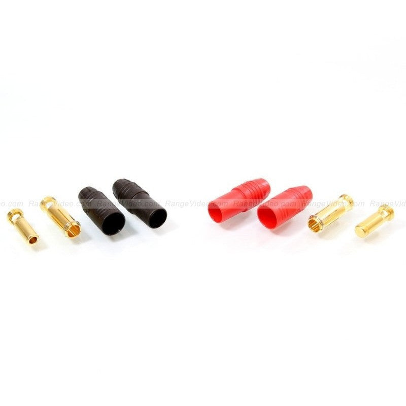 AN150 Anti Spark Self Insulating Bullet Connectors (1 Pair) - Red & Black for Car Audio, Marine & Solar Panel Wiring - High Temperature Resistant Electrical Terminals