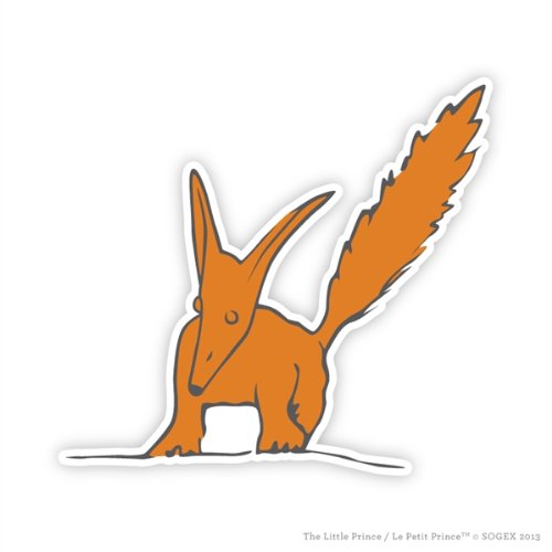 The Little Prince's Fox III Peel & Stick Wall Decal - 12x11 Inch Removable Wall Sticker for Nursery, Kids Room & Home Decor - Easy DIY Wall Art for Bedroom, Living Room & Office