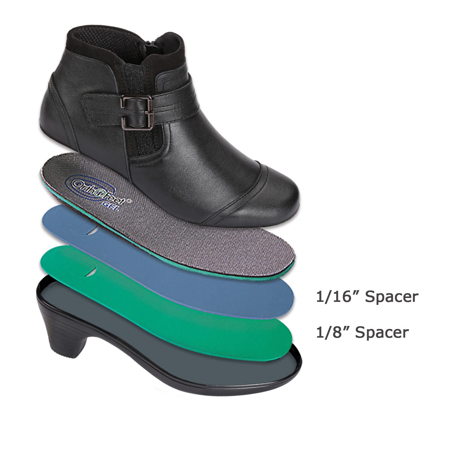 Orthofeet Women's Orthopedic Leather Emma Ankle Boots - Comfortable Supportive Shoes for Plantar Fasciitis, Arthritis & Diabetic Foot Pain - Perfect for Work, Walking & Everyday Wear