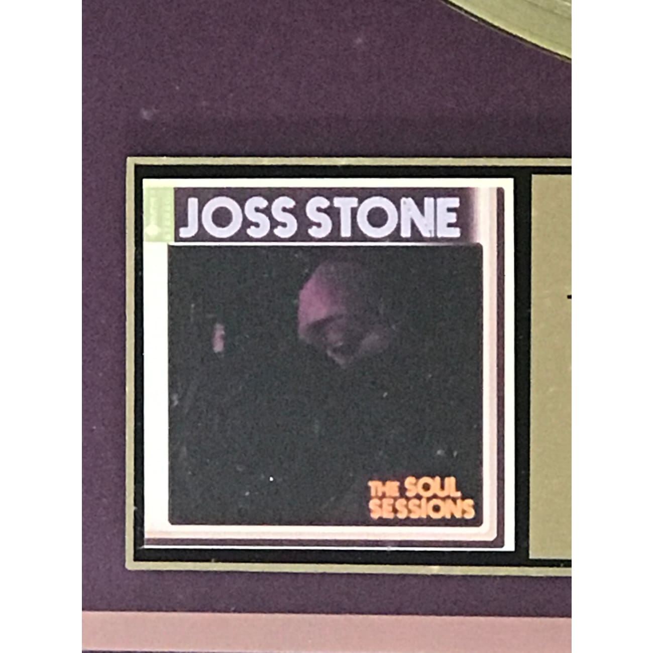Joss Stone The Soul Sessions RIAA Gold Album Award - Certified Gold Record for Music Lovers & Collectors - Perfect for Home Decor, Music Rooms & Gift Giving