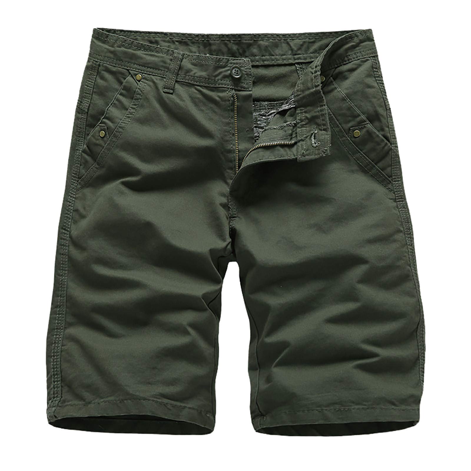Men's Solid Color Shorts & Overalls - Summer Outdoor Cargo Pants, Casual Sweatpants for Hiking, Travel & Leisure Activities
