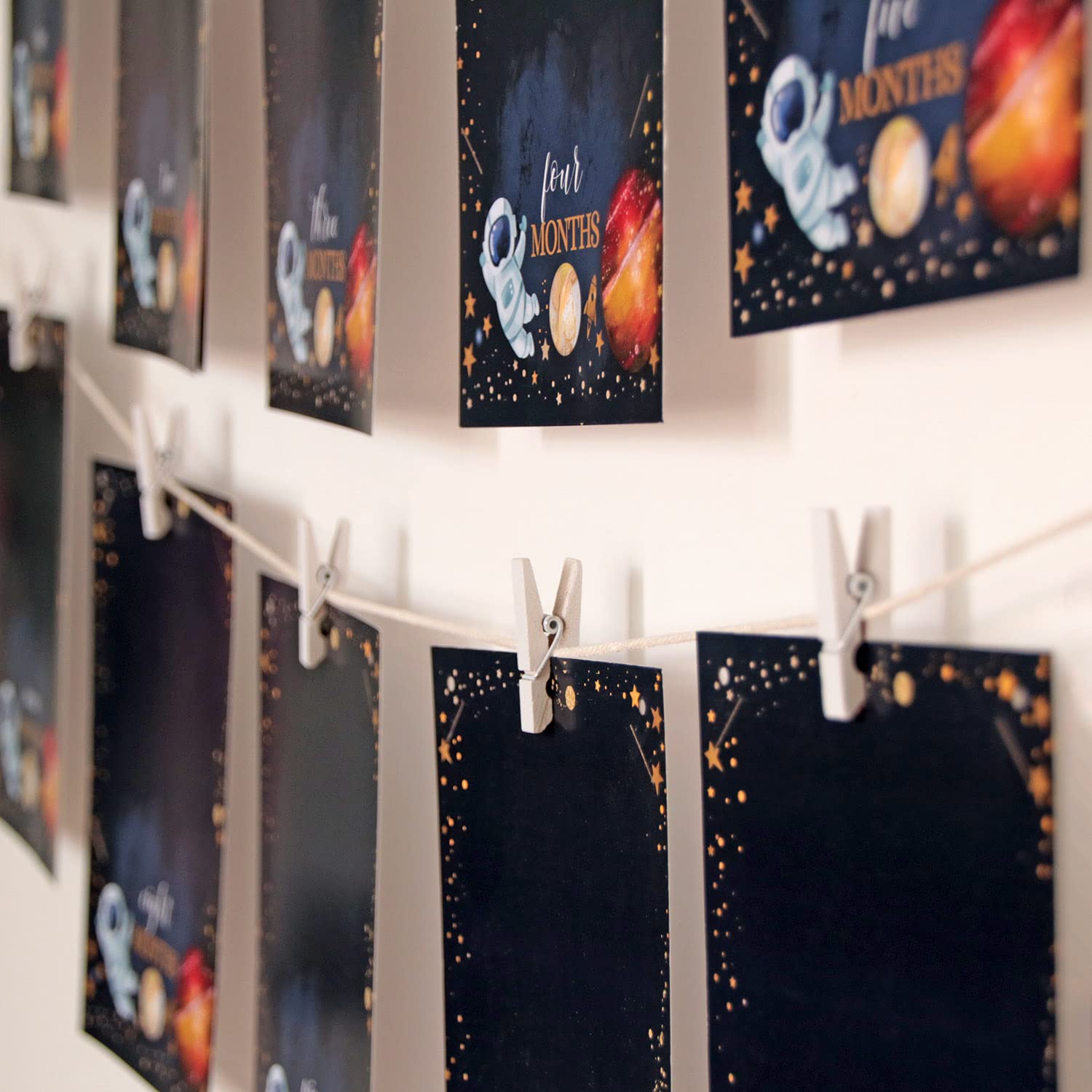 Space Photo Banner & High Chair Banner - First Birthday Party Decorations, Astronaut Theme Birthday Supplies for Baby Shower, Gender Reveal & Space-Themed Events