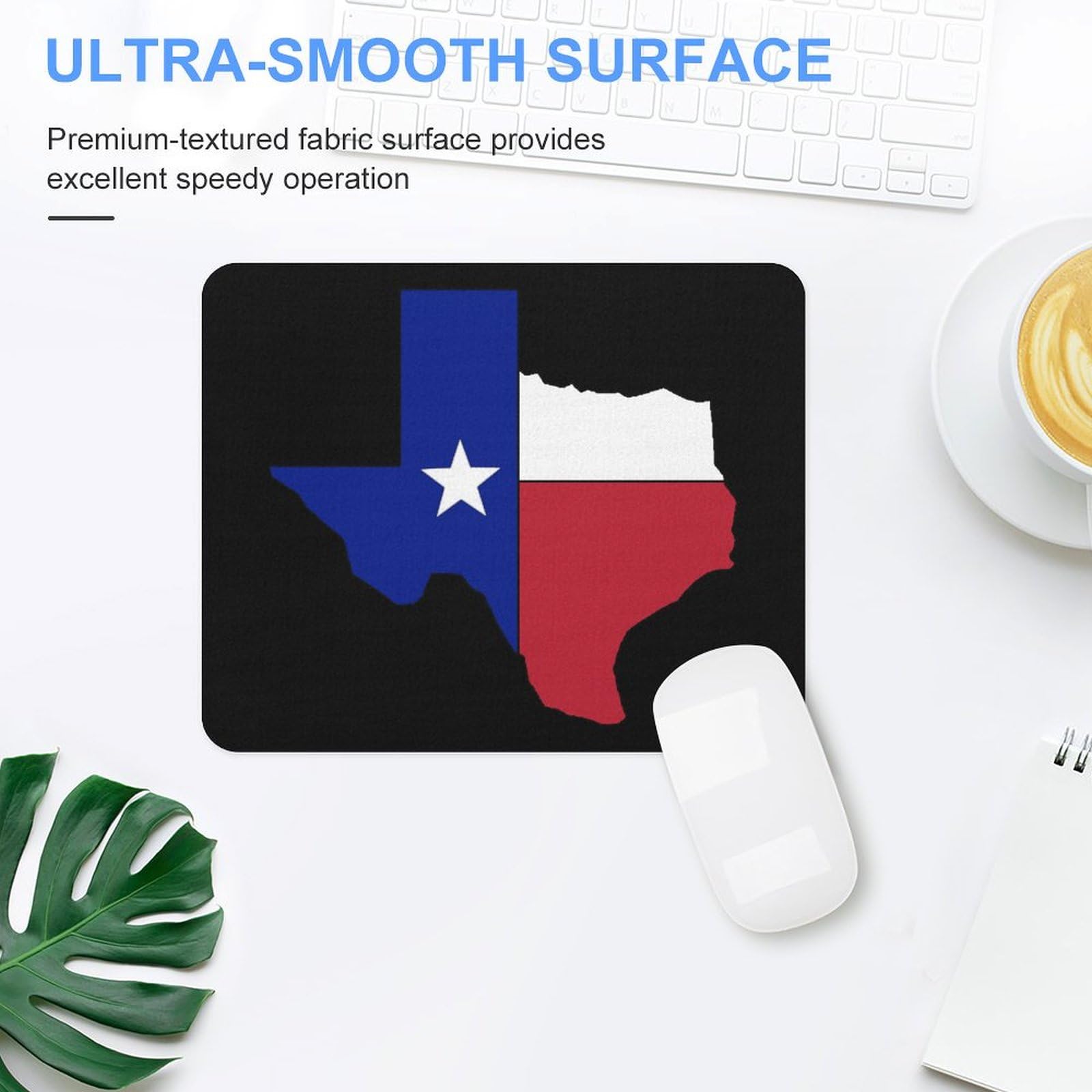Texas Flag Map Mouse Pad - Durable Non-Slip Waterproof Gaming Mouse Mat (20x25cm) for Home & Office Use | Perfect for PC, Laptop, Workstation & Gaming Setup