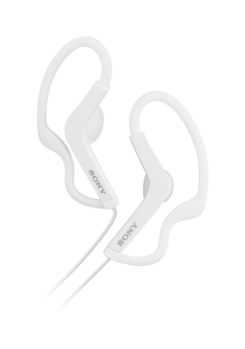 Sony MDRAS200 Wireless Sports Headphones - Sweatproof Bluetooth Earphones for Running, Gym & Workout - Lightweight Comfortable Earbuds with Secure Fit (White) - Perfect for Jogging, Cycling & Fitness Training