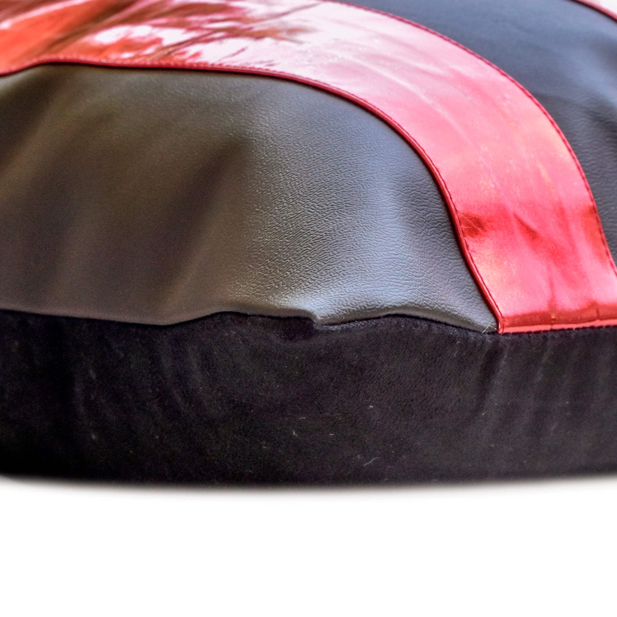 Stylish Red Faux Leather Throw Pillow Cover - Decorative Cushion Case for Sofa, Bed & Home Decor