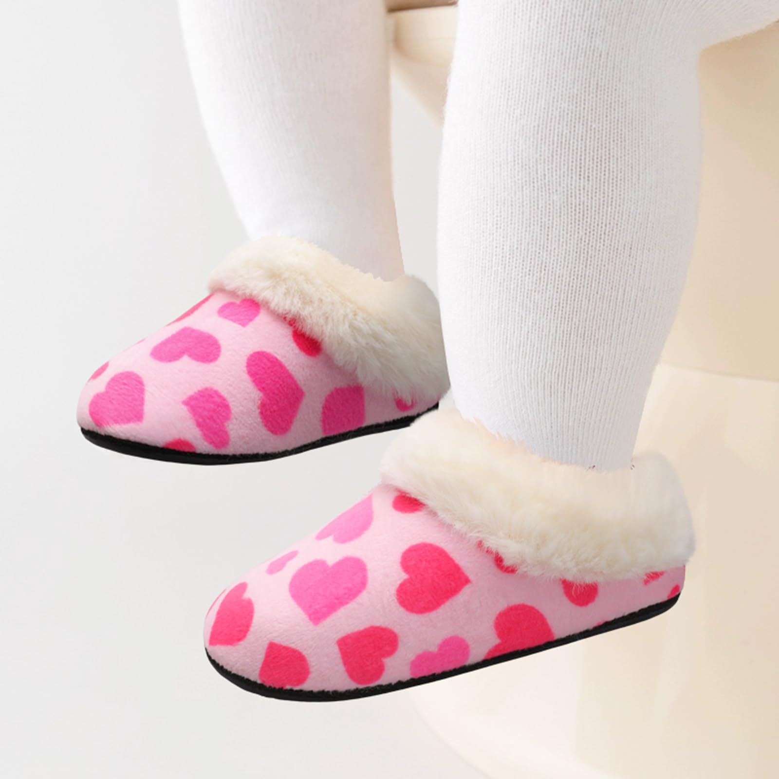FEETCITY Toddler Slippers for Kids - Warm Indoor Barefoot Shoes for Home Play